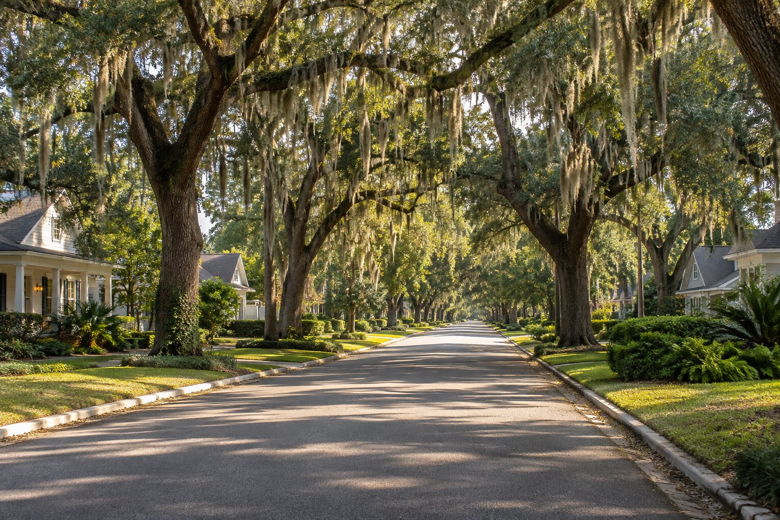 A Jacksonville, Florida residential street, illustrative